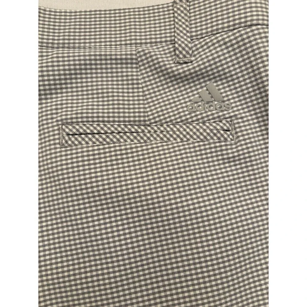 ADIDAS Gray Gingham Golf Short Men's 40 Performance 10